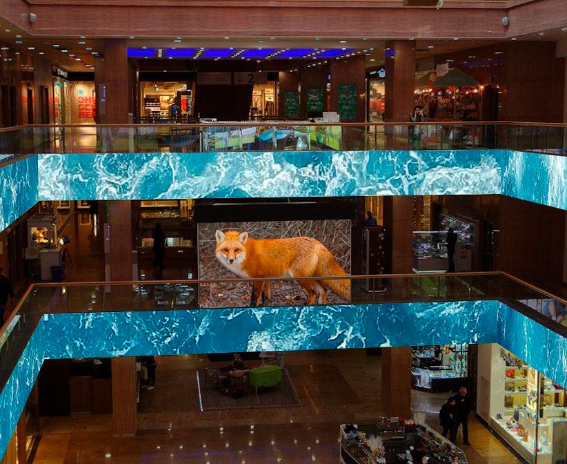 LED экран в атриуме